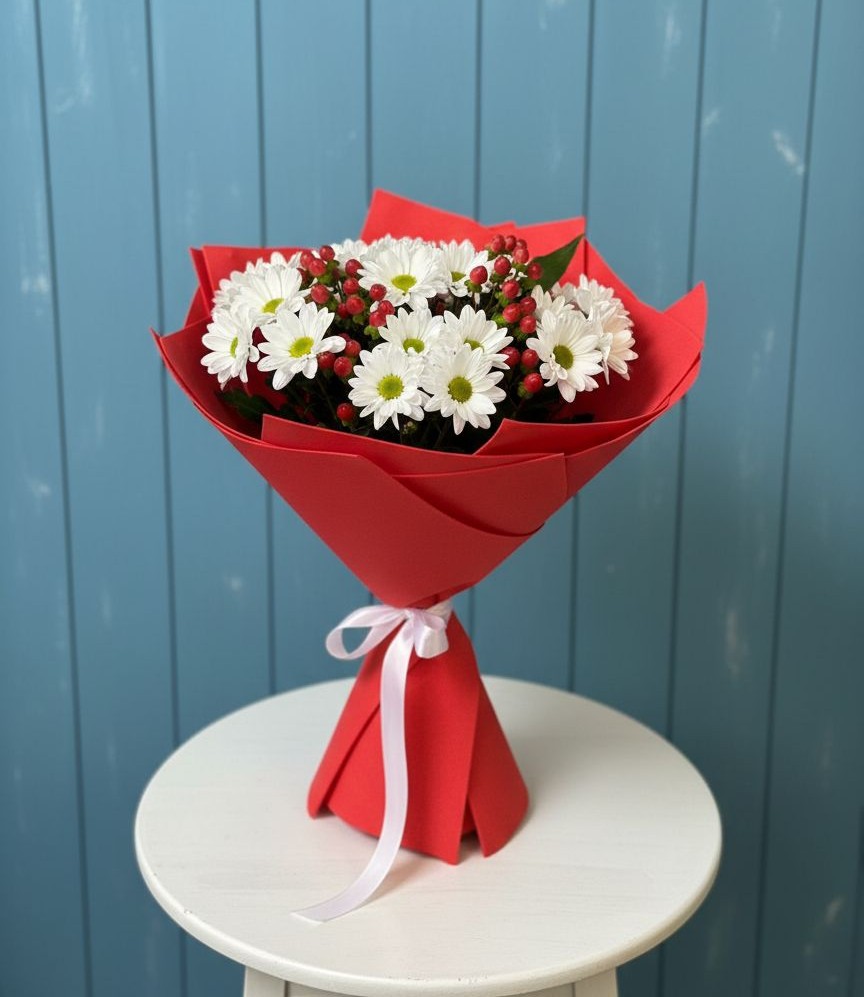 Букет цветов из: Хризантемы в Плюссе