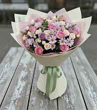 Букет цветов из:  Розы и Хризантемы в Плюссе
