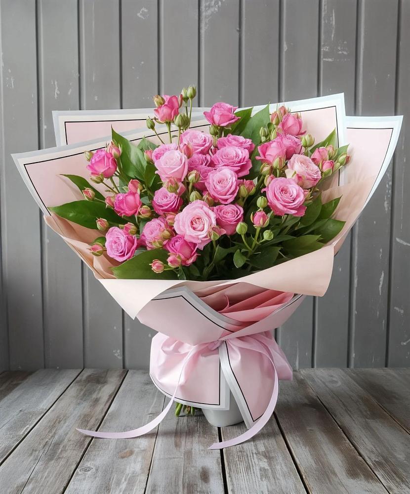 Букет Розовый кустик в Плюссе