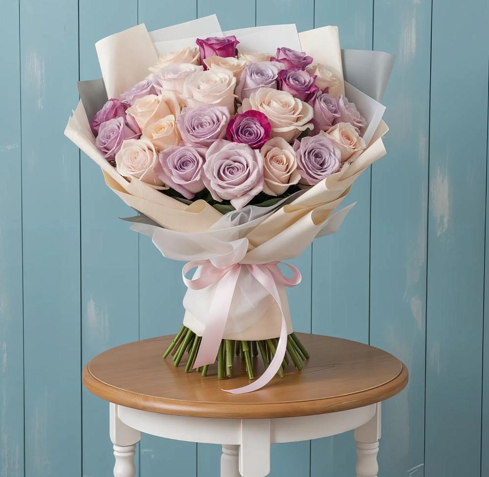 Букет цветов из: Розы в Плюссе