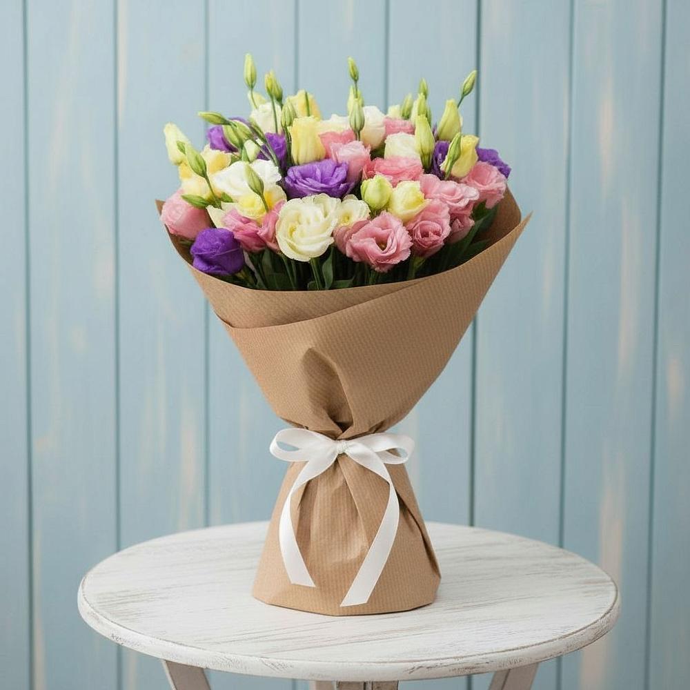 Букет цветов из: Лизиантусы в Плюссе